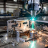 AI generated image of laser cutting machine working
